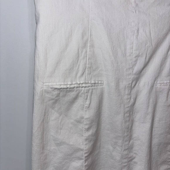 Abercrombie & Fitch White High Neck Mini Dress Sleeveless Back Zip Medium Tall - Picture 5 of 9